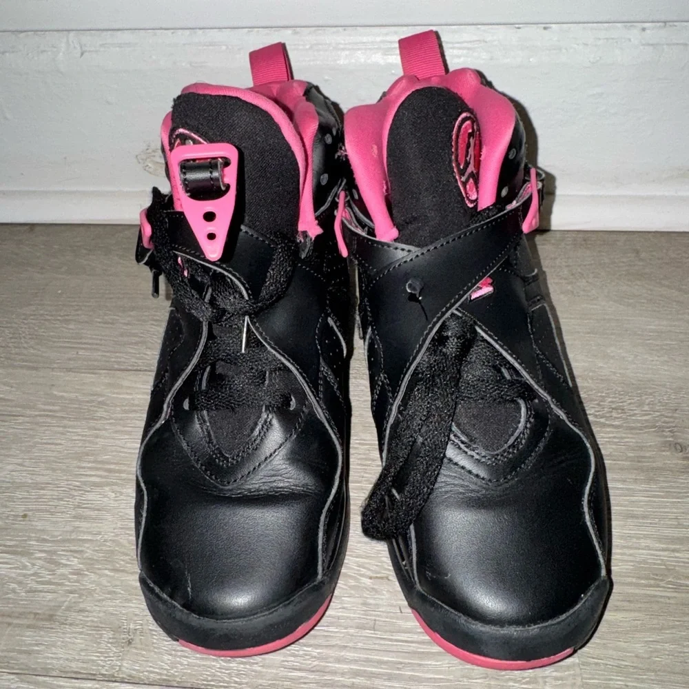 Air Jordan 8 Retro GS Black Pink Size 5Y Youth Sneakers Women size 6.5